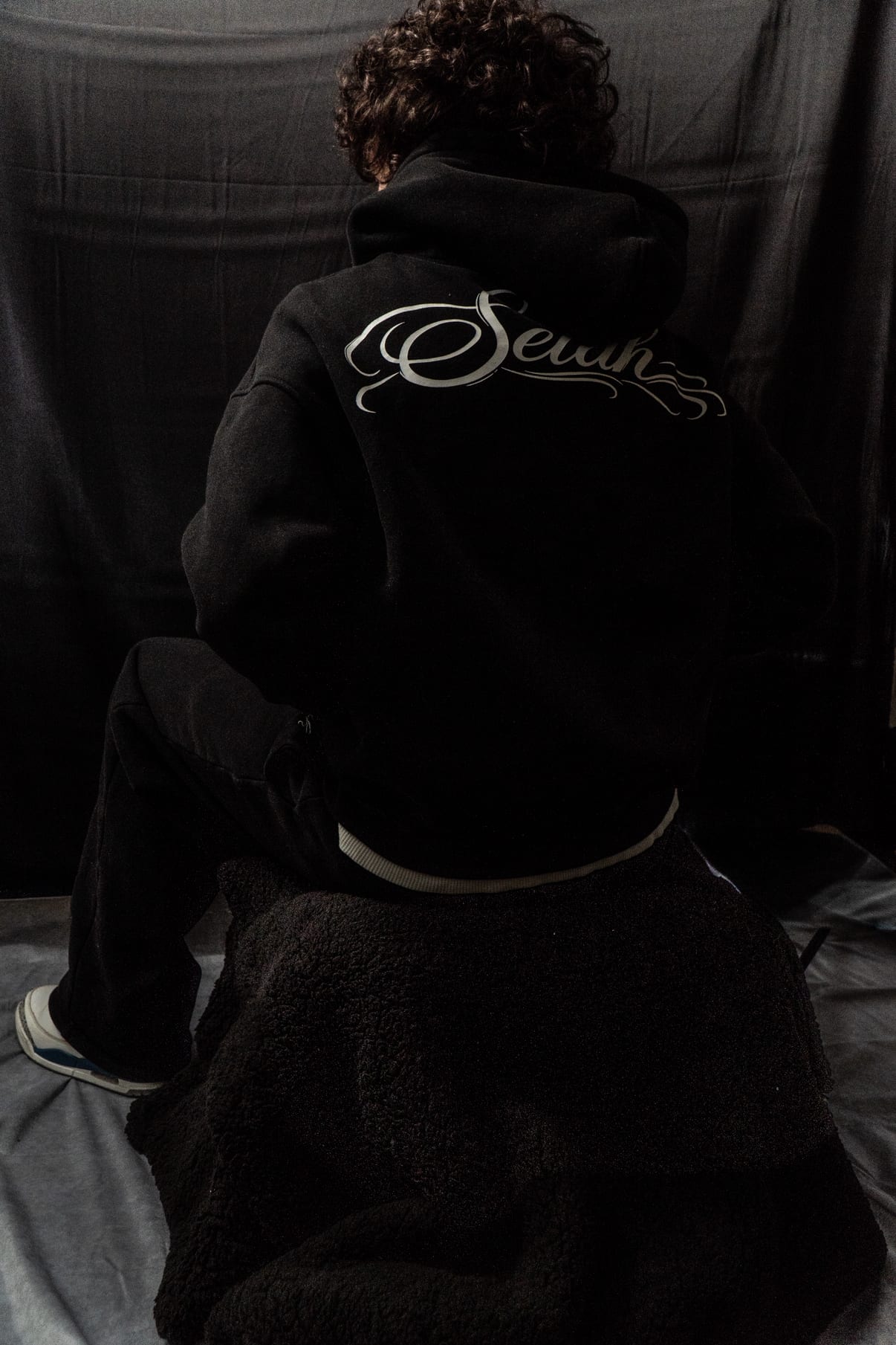 Back of the Rosary Zip Hoodie with the Selah script print